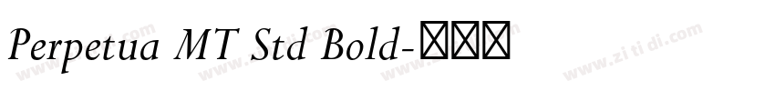 Perpetua MT Std Bold字体转换